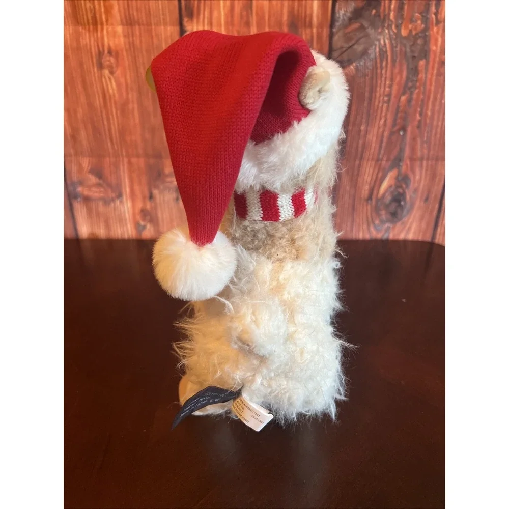 BEARINGTON PLUSH - HOLLY‎ Llama With Santa Hat And Scarf Christmas Decor